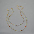 Bohe Colorful Natural Stone Beaded Necklace Creative Crystal Bead Necklace for Women Girls Jewelry Gifts
