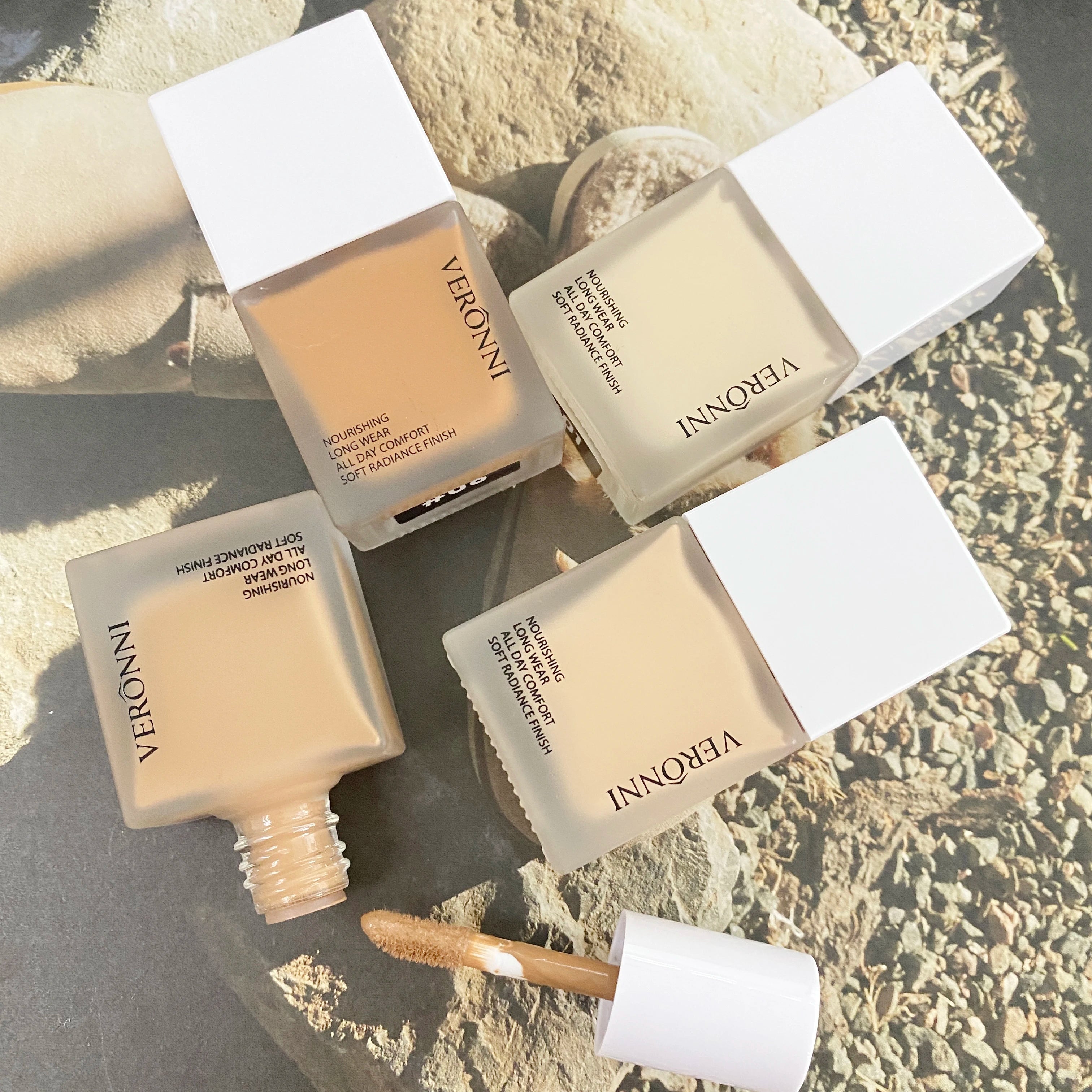 6 Color Women Liquid Foundation Full Coverage Long Lasting Make up Foundation