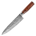 Professional Japanese Stainless Steel Kitchen Chef Knife Set 8 Inch Damascus VG10 with Pakka Wood Handle