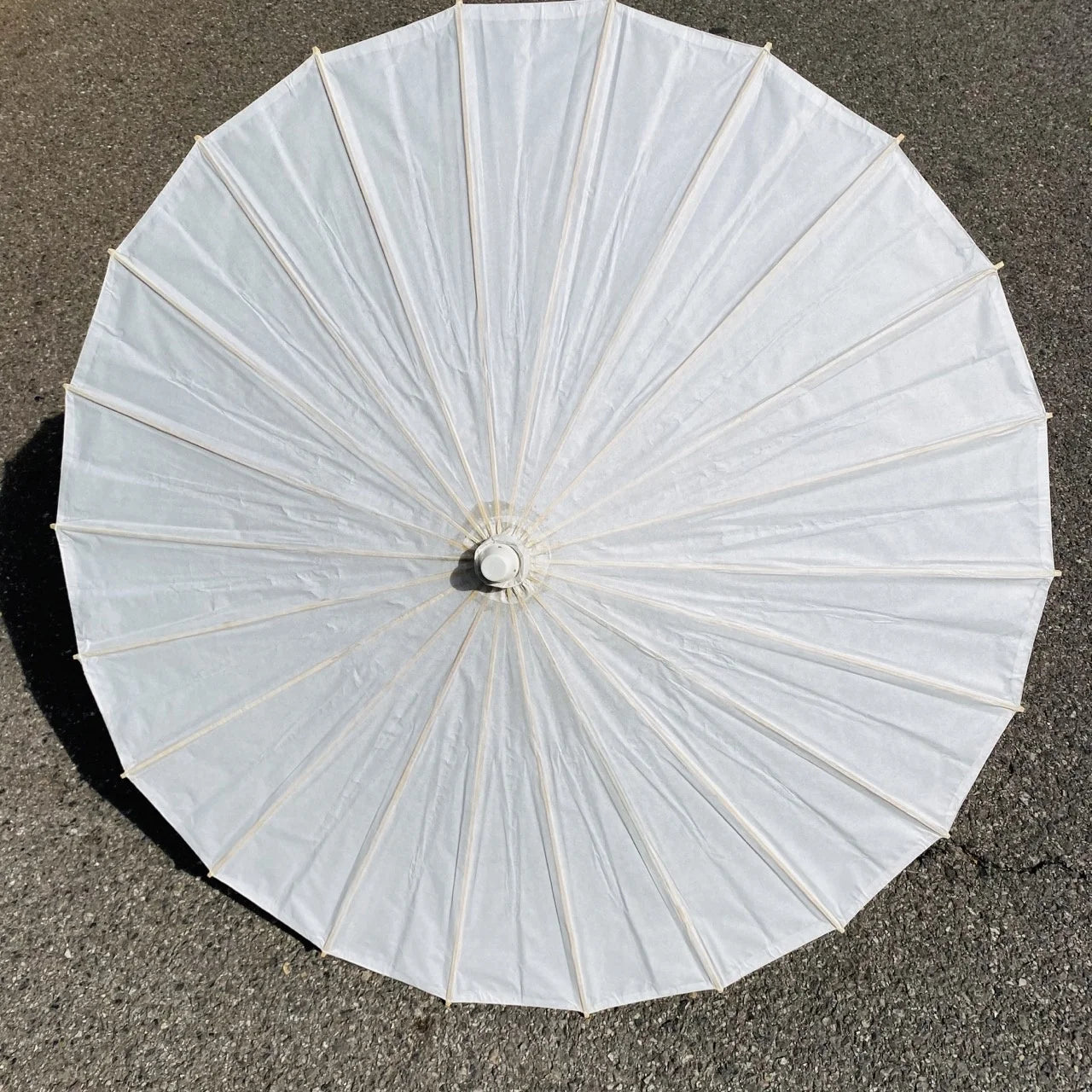 MOQ 2 Pieces Wholesale Practical White Paper Parasols Plain White Paper Umbrella Parasols