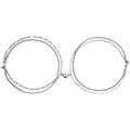 2pcs Stainless Steel Titanium Heart Bio Magnetic Love Friendship Magnet Attraction Chain Bracelet for Couples with Diy Tag