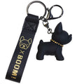 Hot Cute Dog Pendants Car Key Chain Colorful Resin French Bulldog Key Rings Bag Key Chain Jewelry
