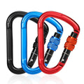 JRSGS Climbing Gear  Fall Protection Camping Metal 25KN Snap Hook Locking Aluminum Carabiner Clip S7107