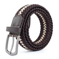 Fashionable Woven Polyester Waist Stretch Mens Belt Custom Knitted Elastic Braided Belt