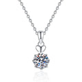 Fashionable Jewelry 925 Sterling Silver 6.5mm Round D Color VVS Moissanite With GRA Certificate Moissanite Necklace for Women