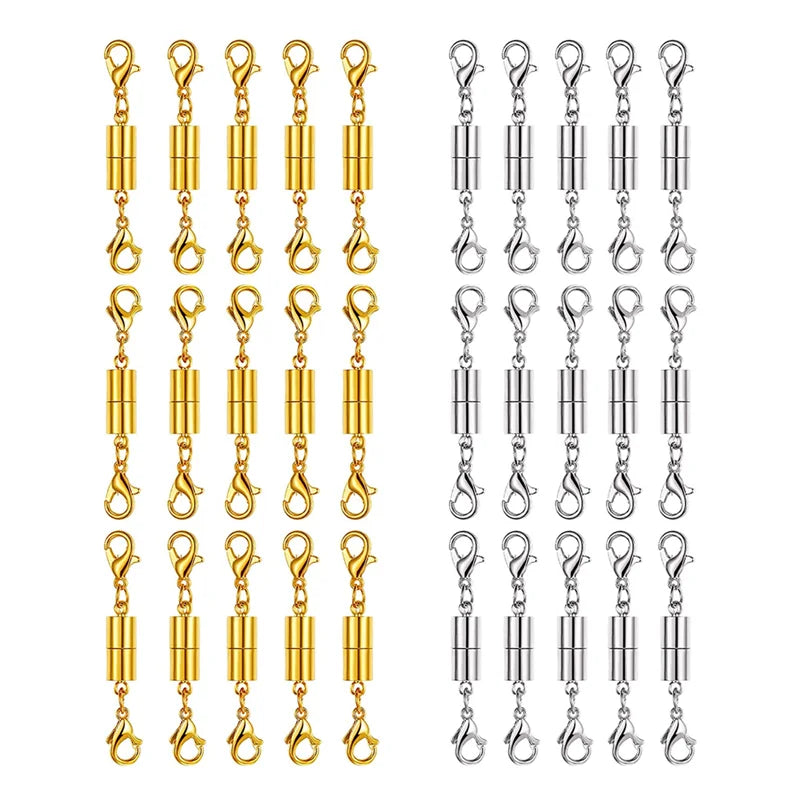 Hot Sales Gold and Silver Necklace Clasps Magnetic Jewelry Locking Clasps and Closures Bracelet Lobster Clasp Connector
