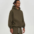 Unisex 350g Men's Thick Fleece Solid Color Hoodie Streetwear Plain Pullover Drop Shoulder Oversized Men's Hoodies & Sweatshirts