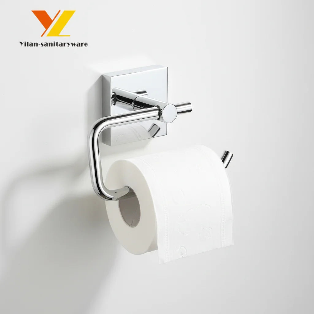 Modern Metal Wall-Mounted Paper Roll and Towel Holder for Hotels