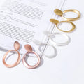 TongLing European Clip-on Earring Hypoallergenic Statement Handmade Exaggerated Circular Non-Piercing Earring for Women MegaBDM