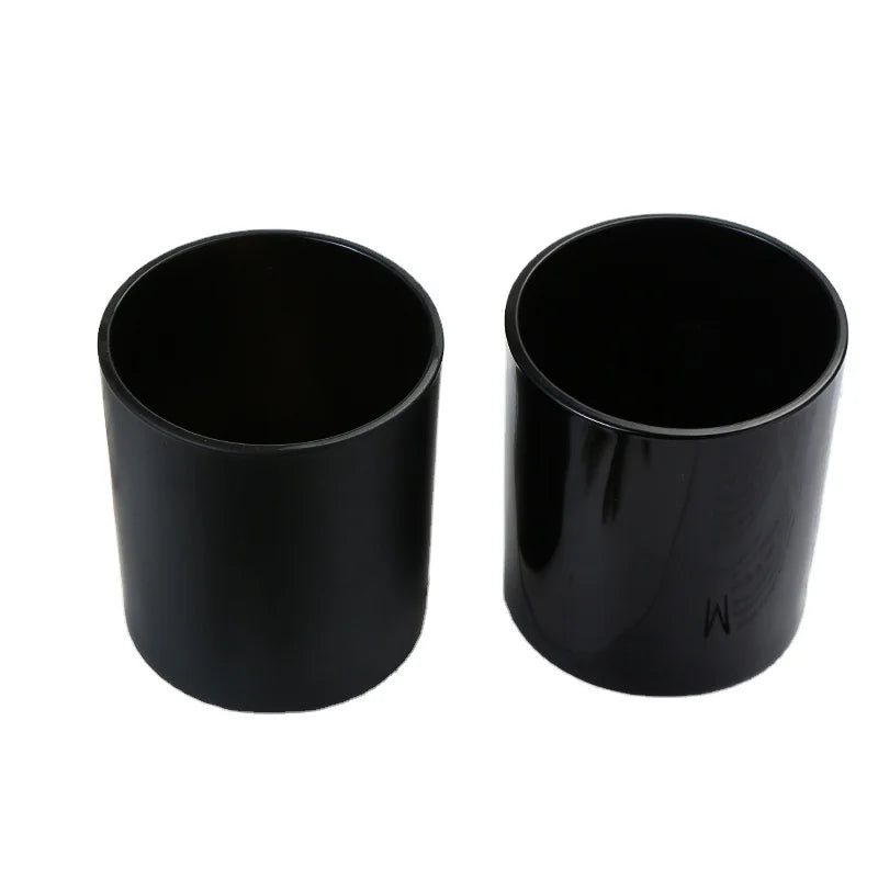 Custom 8 oz 10 oz 14 oz Luxury Empty Container Matte Black Glass Candle Jar With Lid and Box for Candle Making Decorate