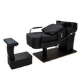 Simple Style Hair Salon Stainless Steel Ceramic Basin With LED Light Spa Furniture Washing Bed& Chair Use Barbershop