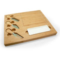 Eco-Friendly Wooden Cheese Board with Bamboo Knife Set Sustainable Cheese Tools