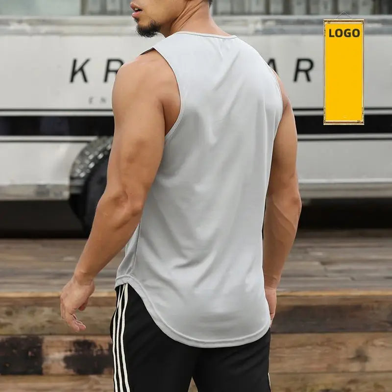 High Quality Low OEM MOQ Quick Dry Breathable Muscle Fitness Clothing Mesh Men's Tank Tops Gym Wear