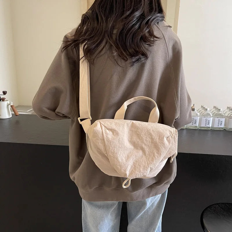 Qetesh Multi-functional Shoulder Bag New Design Large Capacity Customization Solid Color Fashionable Nylon Tote Bag for Women
