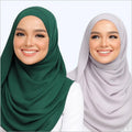 Malaysia Summer Ethnic Bubble Silk Scarf Custom Logo Printed Chiffon Cover Headscarf for Muslims Wholesale Traditional Shawls