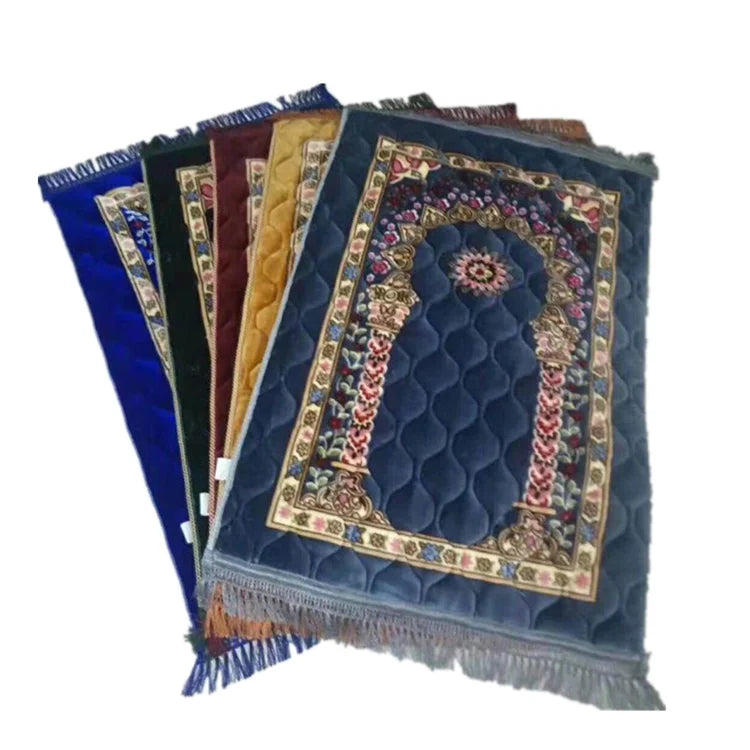Prayer Mat Rug Hot Sale Anti slip Backing Raschel Prayer Carpet Islam Prayer Mat for Muslim