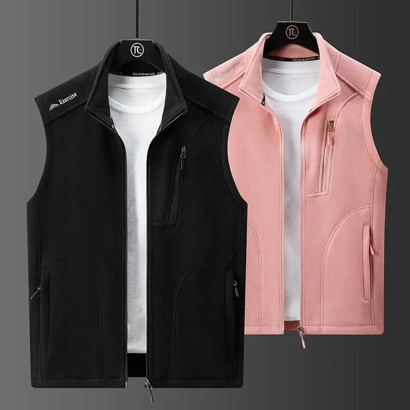 Men's Sleeveless Zipper Coats Custom Winter Jackets for Outdoor Sports Leisure Breathable Warm Vest Customizable Clothing