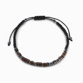 Hanpai New Design Morse Code Adjustable Woven Bracelet Wood Bracelet Magnetic Bracelet for Couples