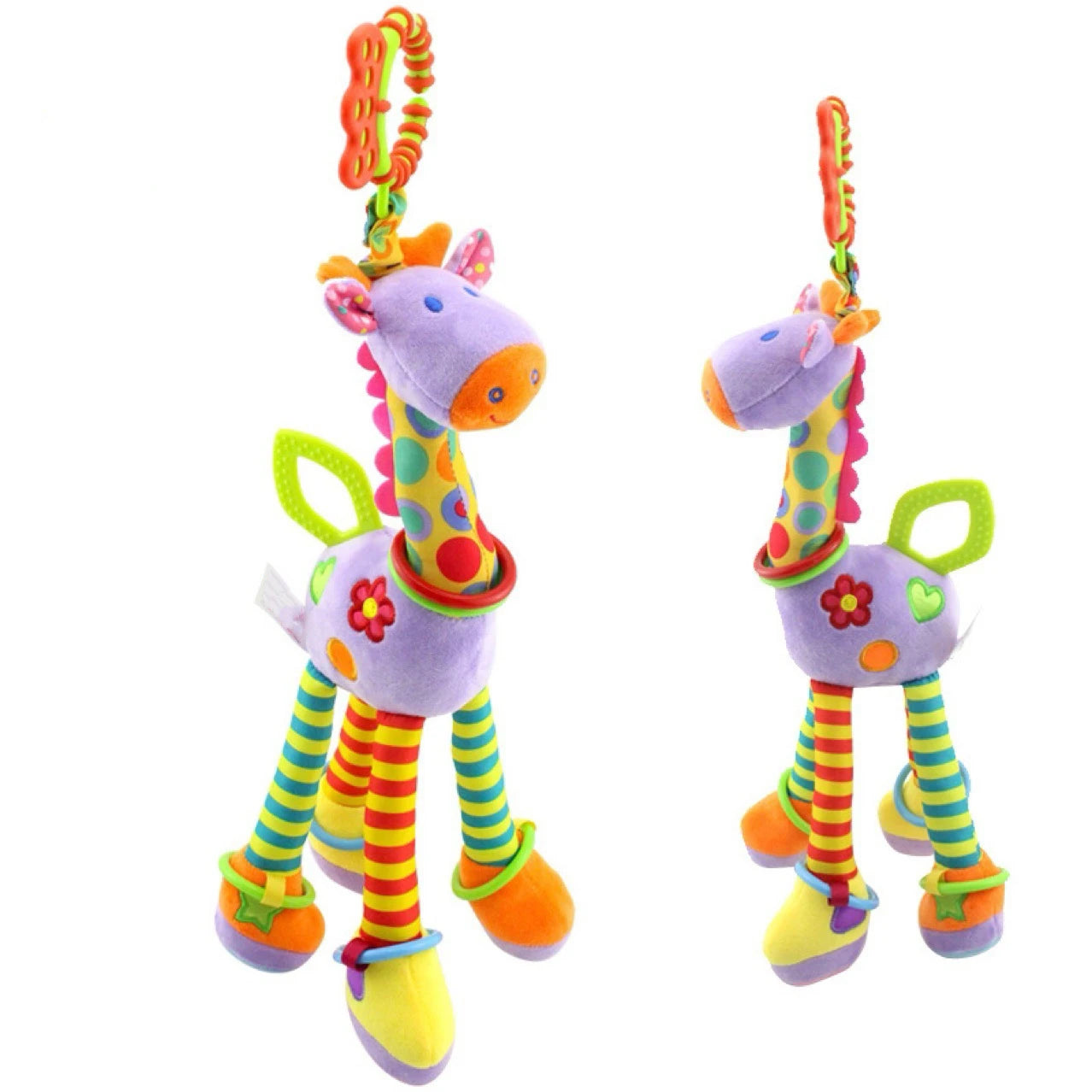 Baby Crib Mobile for Boys Girls Hanging Mobile for Bassinet Car Color Giraffe Bell Soothing Stimulation Perfect Baby Shower Gift