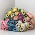 Wholesale Silk Rose Flower Bpuquet Home Decoration Lotus Silk Wedding Flower bunch