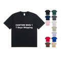Goldtex Unisex 100% Cotton Knitted Blanks Quick Dry Gym T-Shirt Custom Printed White Vintage Style Oversized for Men