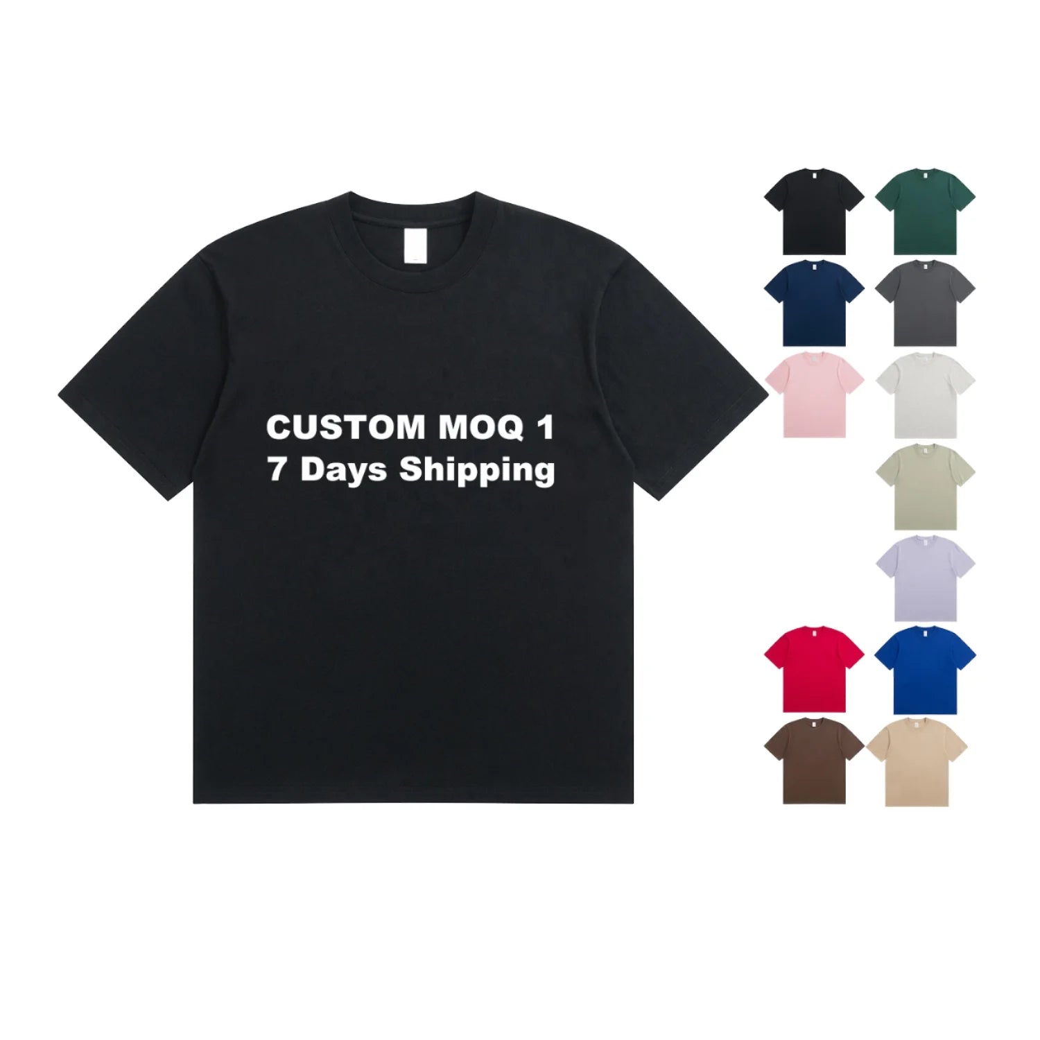 Goldtex Unisex 100% Cotton Knitted Blanks Quick Dry Gym T-Shirt Custom Printed White Vintage Style Oversized for Men