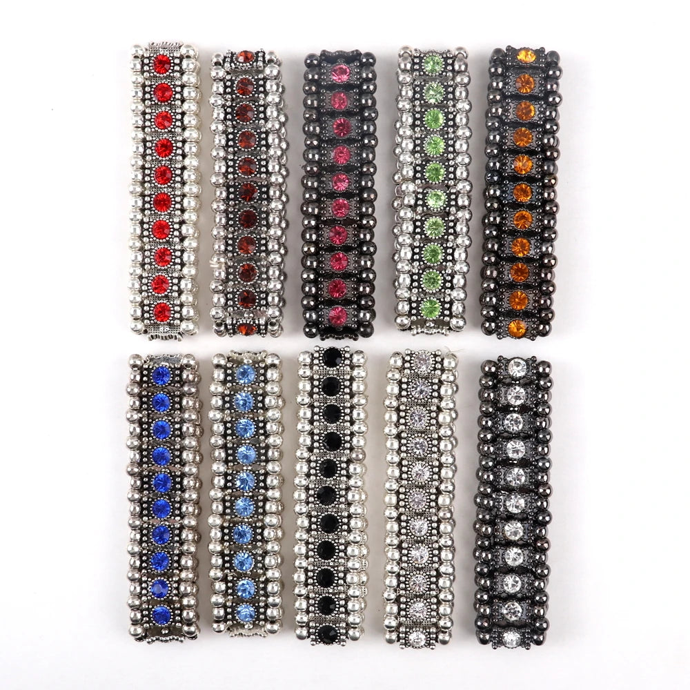 Bohemian Style Colorful Rhinestone Jewelry Popular Diamond Crystal Bracelet Vacation Casual Accessories Cute Girl Alloy Bracelet