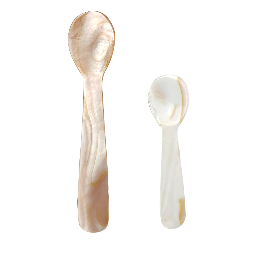 White Shell Spoon 9 cm Small Coffee Spoon Conch Sea Shell Clam Shell Product Spoon Delicate Tableware