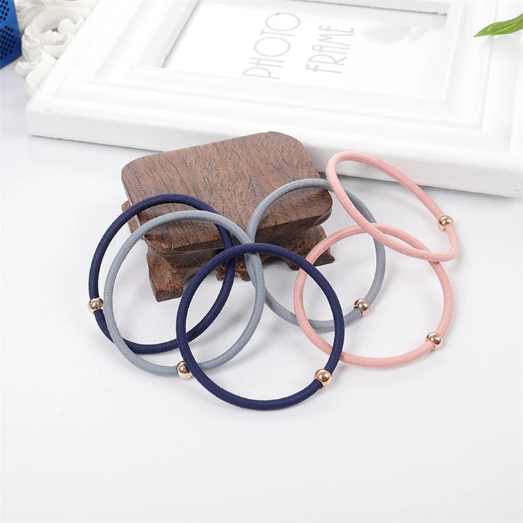 Wholesale Korean Style Simple Hair Rope Hair Rubber Bands Elastic Colorful Hair Ties