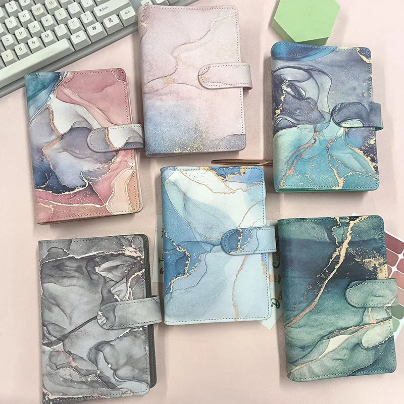 custom wholesale a6 pu leather binder set cash zip umschlag binder budget planner a6 budget binder for budgeting