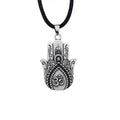 Good Luck Symbol Om Yoga Lotus Pendant Necklace Spiritual Buddhism Jewelry for Gift
