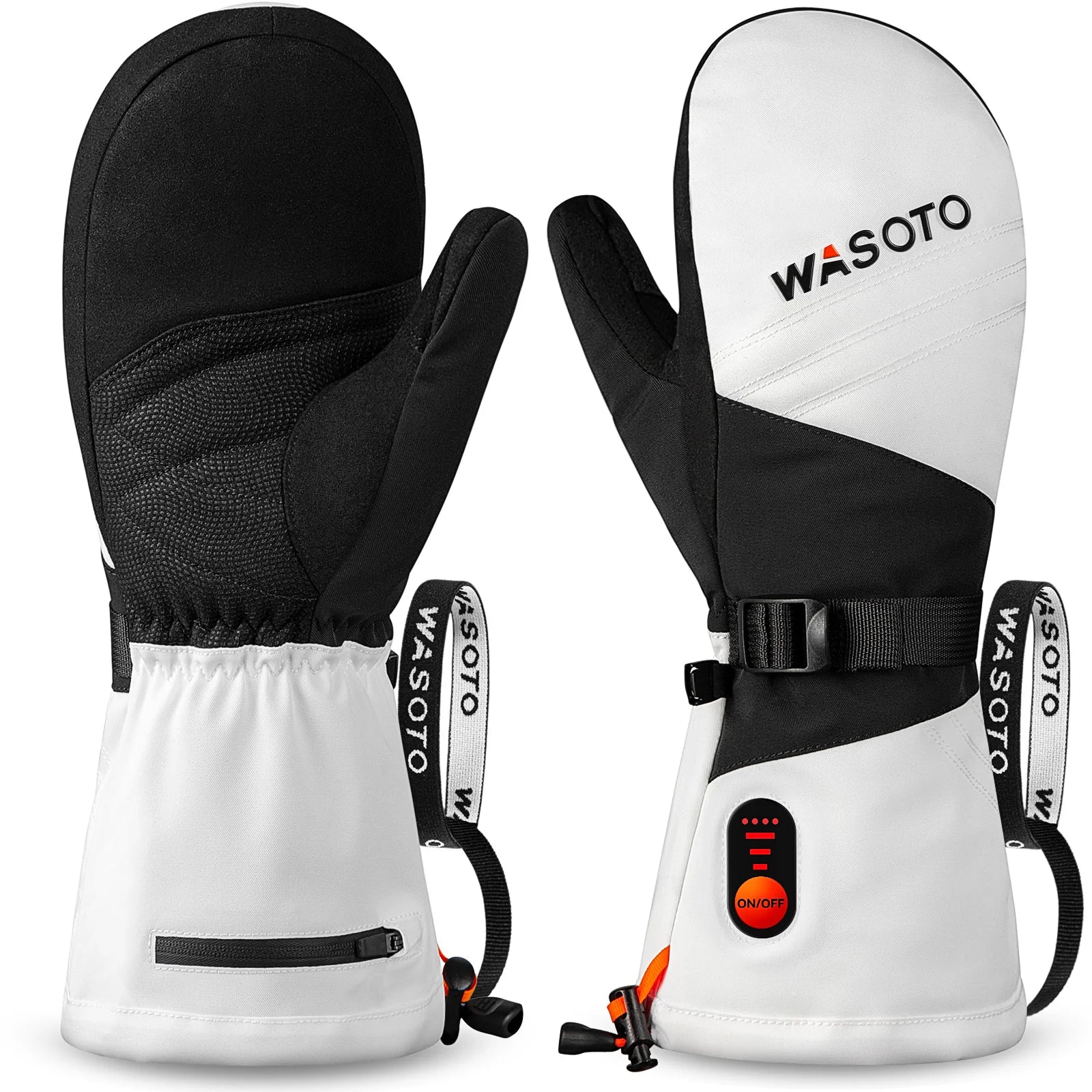 Wasoto 7.4V 3000mAh Battery Heated Ski Gloves Mittens for Men and Women for Snowboarding Skiing Hunting Motorcycling