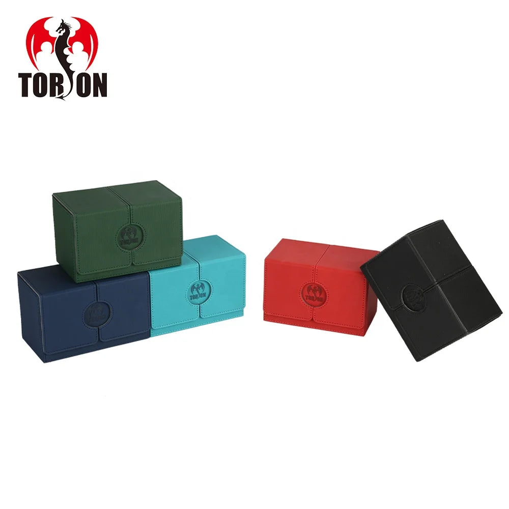 Torson Card Deck Box for Trading Cards Deck Box for Board Games Commander Card Deck Box Fits 160+ Double-Sleeved for TCG CCG