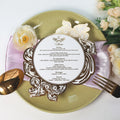 Free Sample Unique Elegant Paper Party Menu Cards with Custom Shape and Gold Foil Text for Wedding&Birthday Event Decoration