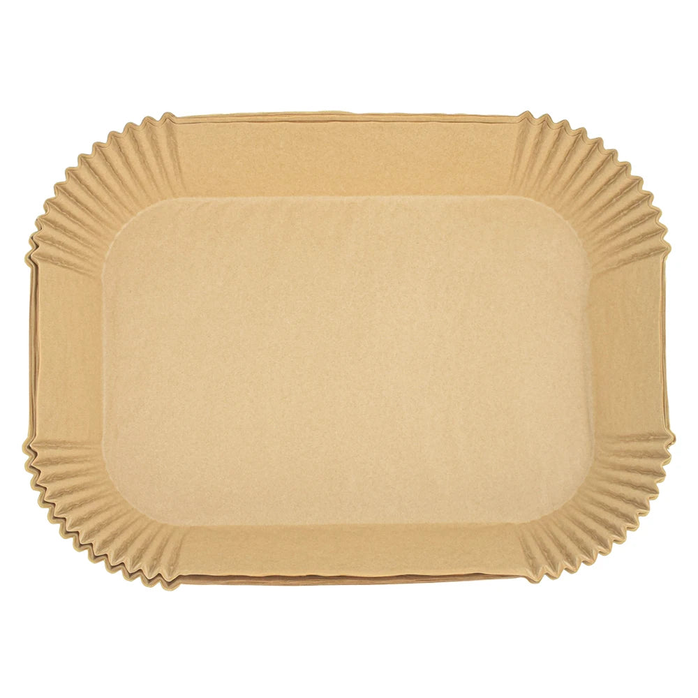 JiaChu Unbleached Waterproof Silicone Coated Parchment Paper Liners for Air Fryer & Oven Baking-Oil-Proof Non-Stick