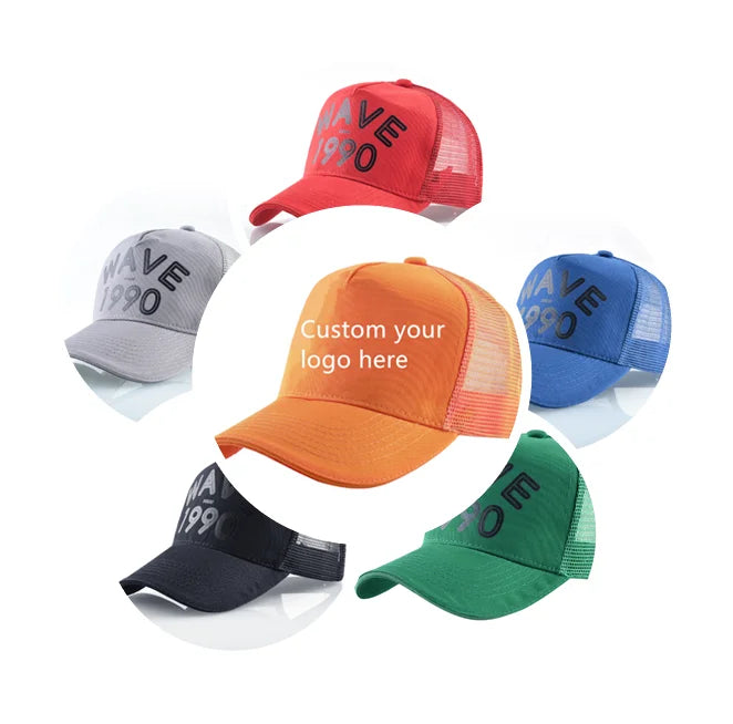 Sublimation Custom logo Mesh Sports Baseball Caps Snapback Trucker Custom Hats logo Embroidery Cusotom Trucker Hats logo