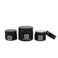 Matte Black Glass Cosmetic Jar Cream Container with Lid for Face Cream Jar