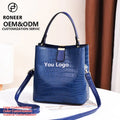 Large Designer Ladies Casual PU Leather Handbag New Casual Tote Shopping Bag with Custom Logo for Women