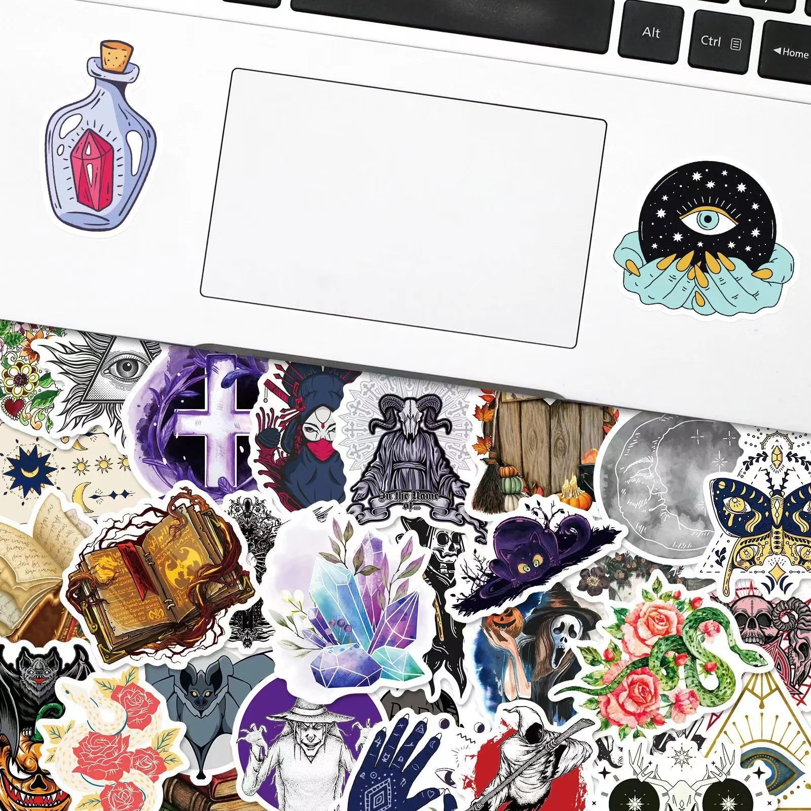 50pcs Hand Dream Stickers Packs for New Witch Black Diy Notebook Hand Ledger Wholesale Bottle Bike Guitar