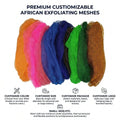customize logo New Design Original  African Net Sponge Exfoliating  African Sponge Net Long Elastic African Exfoliating Net