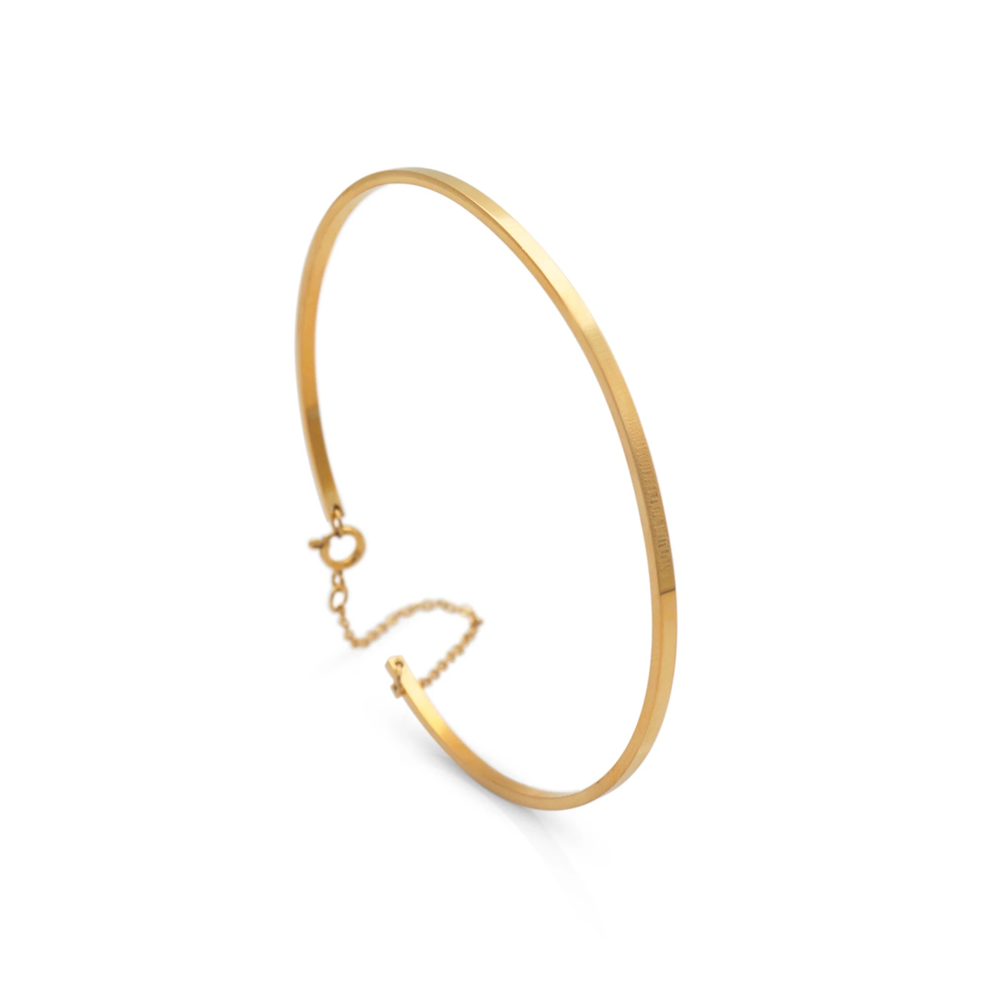 Chris April Fashion Jewelry in Stock PVD Gold Plated 316L Stainless Steel Adjustable Cuff Ankelt
