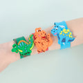 Kids Celebrate Gifts Cartoon Dinosaur Eco-friendly Waterproof Durable Non-Toxic Silicone Flexible Snap Closure Wristband Sports