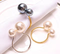 Simple Light Luxury Pearl Napkin Button Wedding Restaurant Hotel Decorative Mouth Cloth Ring