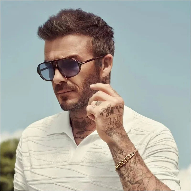 UNOC 2022 New Arrival Retro Flying Mirror Double Bridge Sunglasses for Men Custom Logo PC Blue/Transparent Green/Gray Wholesale