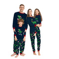 Kacvechristmas Elk Print Mommy and Me Family Pajamas Elastic Waist Matching Sleepwear for Mother Father Kids Homewear