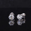 Starsgem Fine Jewelry 18K Solid Gold Simple Style Earrings With D/VVS 5mm Moissanite Stone Stud Earrings