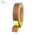 2- Linered Brown Color Anti Sticky PTFE Coated Fiberglass Glass Cloth With Silicone Glue Self Adhesive Tape With Release Liner
