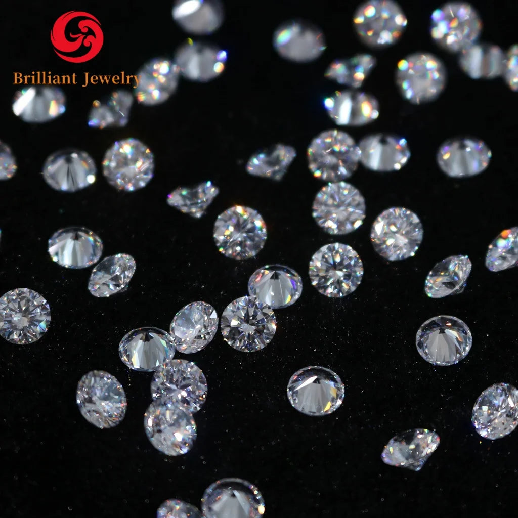 Wholesale 0.8mm to 2.25mm Small Sizes 5A Cubic Zirconia Stone Excellent Round Brilliant Cut White Zircon Gemstone