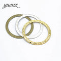 YuenZ 3 Color Antique Silver Color Ring Charms Fit for Necklace DIY Metal Jewelry Making 54*54mm B111