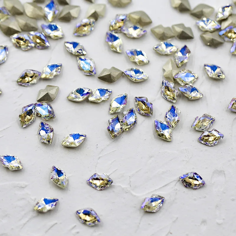 Paso Sico Brand New K9 Glass Point Back Lips 3D Nail Art Stone Designs DIY 3D